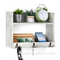 Bathroom Shelf with Hooks Towel Rack with Shelf